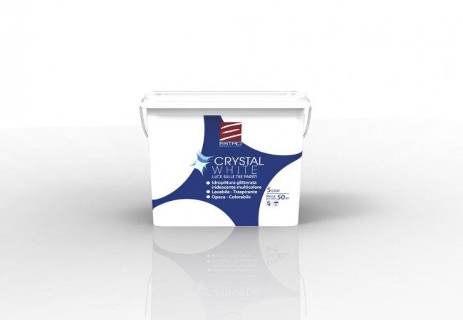 IDROPITTURA DECORATIVE CRYSTAL WHITE 5 LITRI