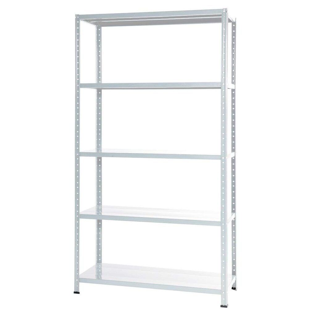 Scaffale in plastica Toomax Universal 84-4, dim.80x40x138h cm, portata per  ripiano 50 kg, 4 ripiani, certificato TUV. : : Casa e cucina