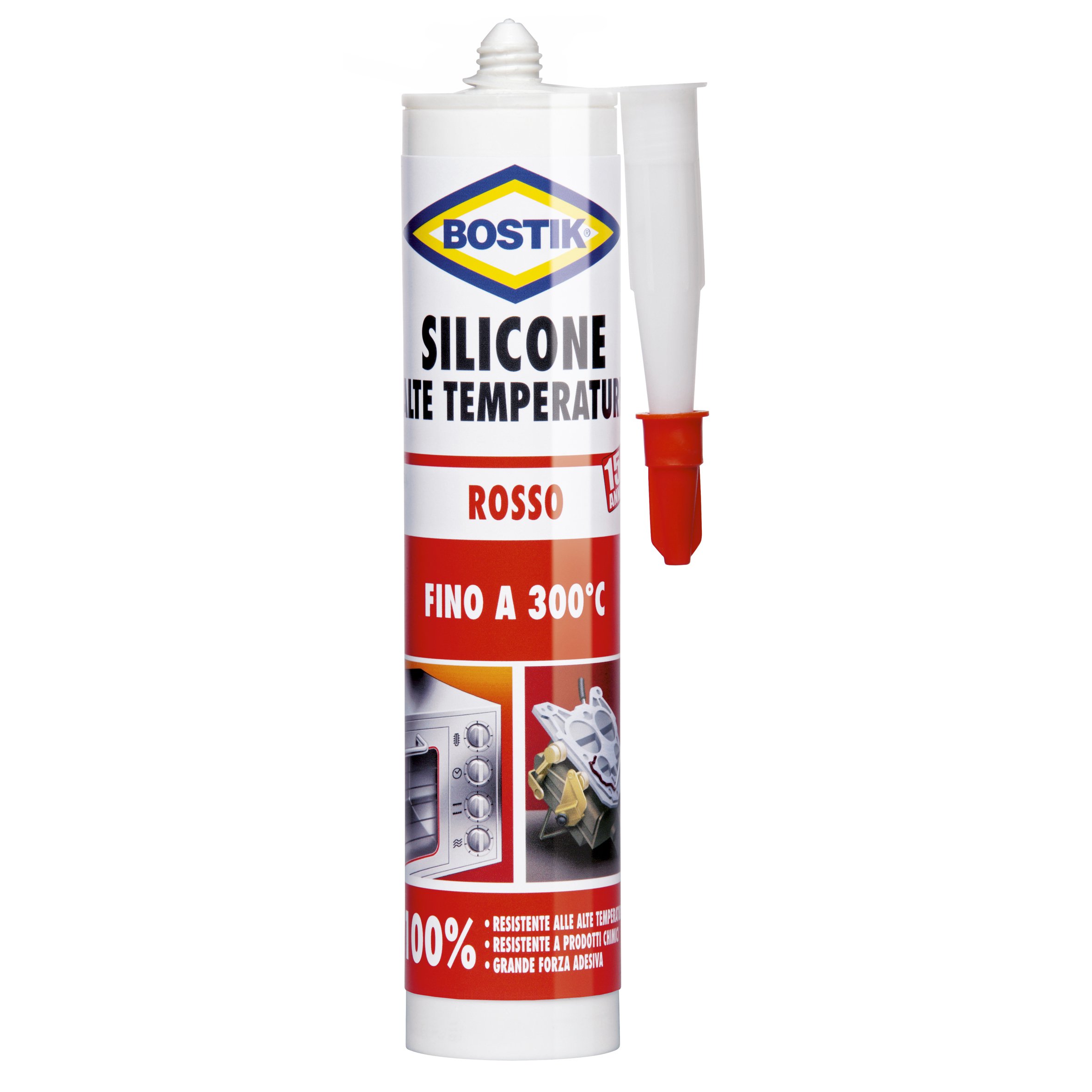 Image of Silicone alte temperature rosso 280Ml