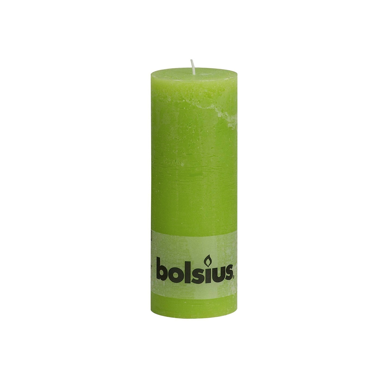 Lime Green Candela cilindrica in paraffina 1 pezzo Bolsius 190 x 68 mm Verde