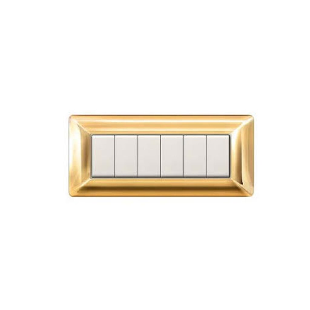 PLACCA 6 MODULI ORO LUCIDO
