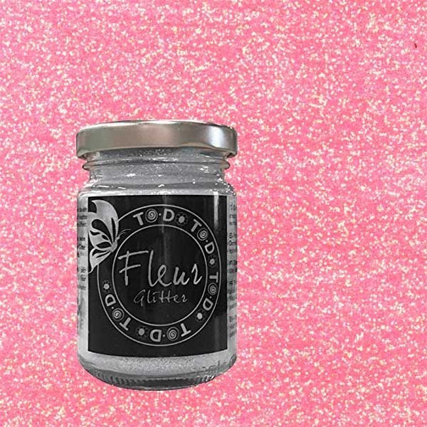 Image of GLITTER DECORATIVO 90 GRAMMI COLORE ROSA FLUO