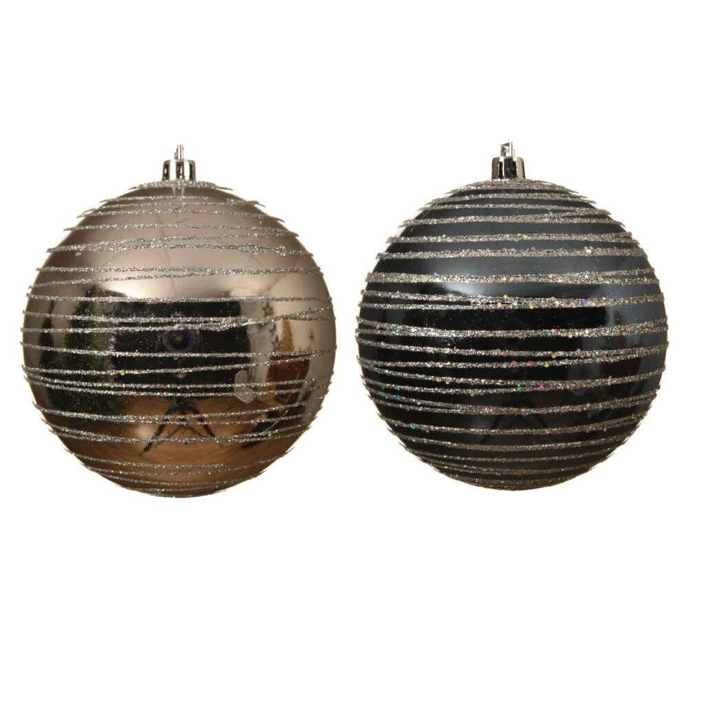 Palline di natale con decori glitter Kaemingk