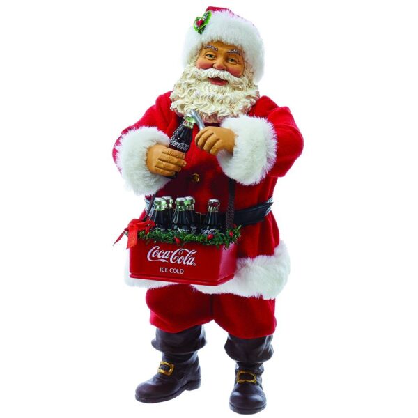 Babbo natale con bottiglie Coca Cola Christmas inspiration Prodotto rifinito con molti dettagli colorazioni prevalenti rosso e bianco