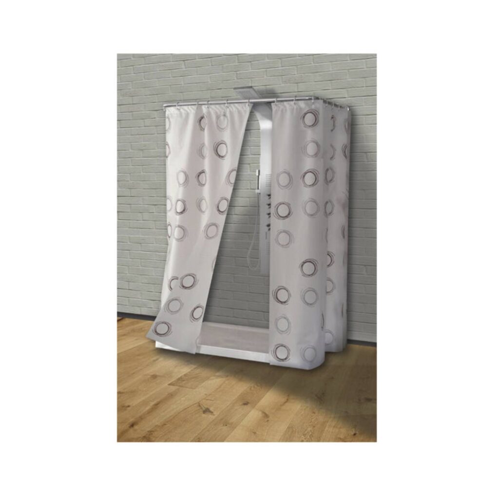 Tenda doccia cerchi grigi  180x200cm