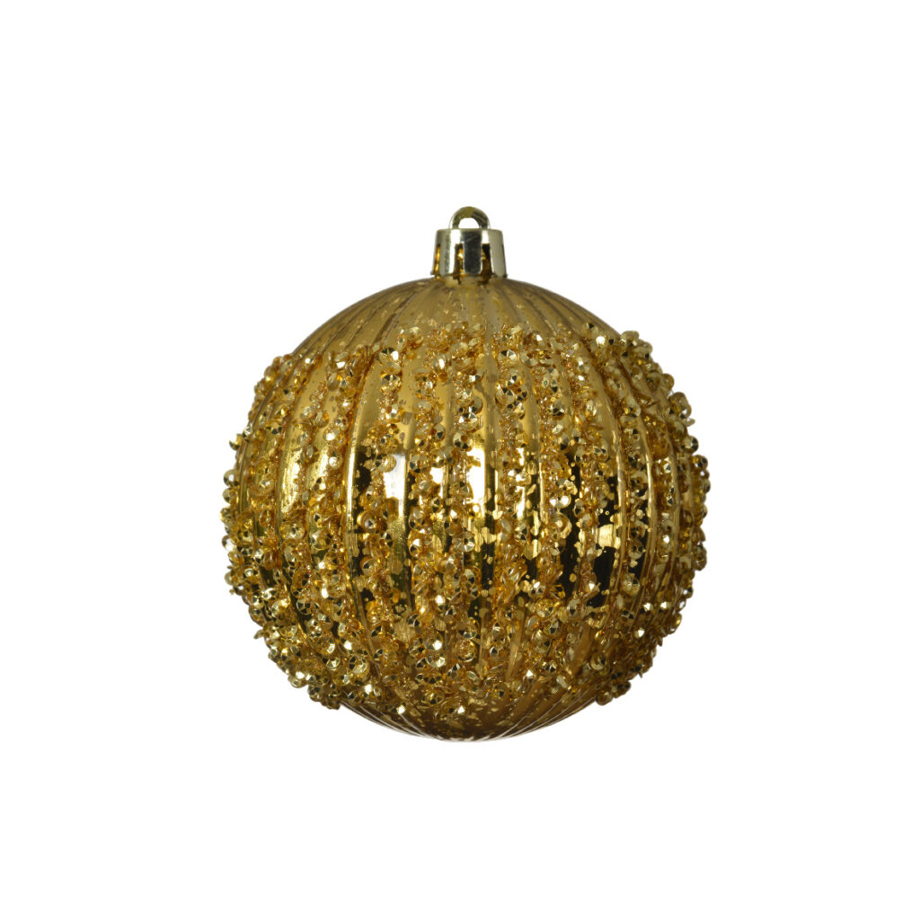Palla oro glitterata 8 cm