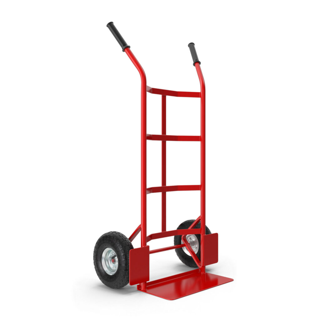 Carrello portapacchi con ruote pneumatiche