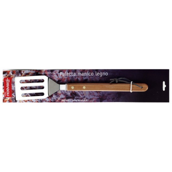 Paletta con manico in legno BBQ