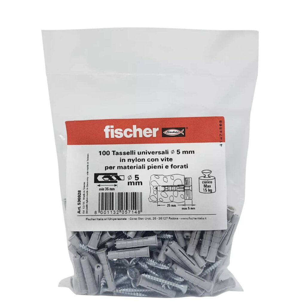 100 Tasselli Fisher con vite