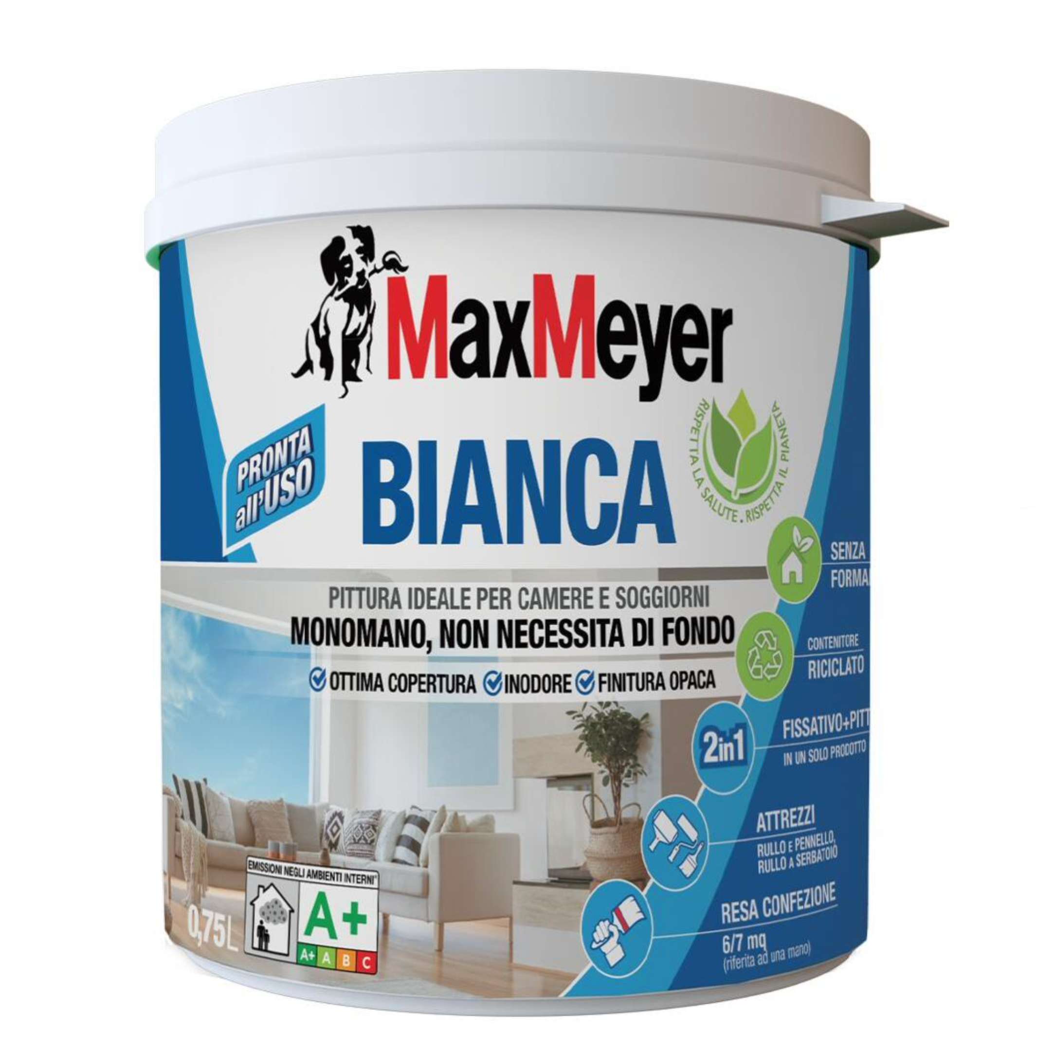 Pittura bianca Classic Lavabile 0,75LT