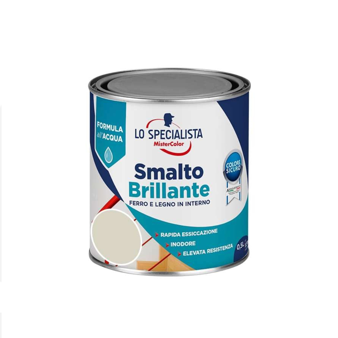 Image of Smalto all'acqua brillante 0,5 LT - nero