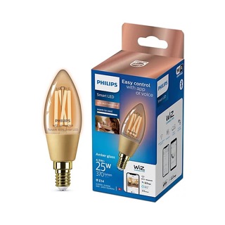 Lampadina a oliva a filamento E14 Philips smart