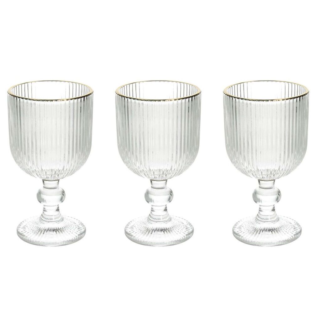 Set 3 calici Eclipse oro