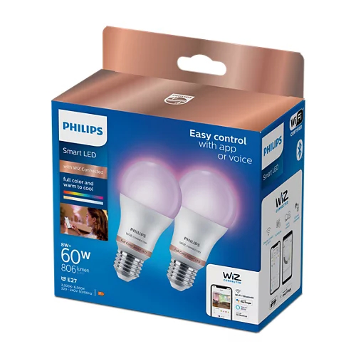 Image of Lampadina 8W RGB Wi-Fi Philips E27