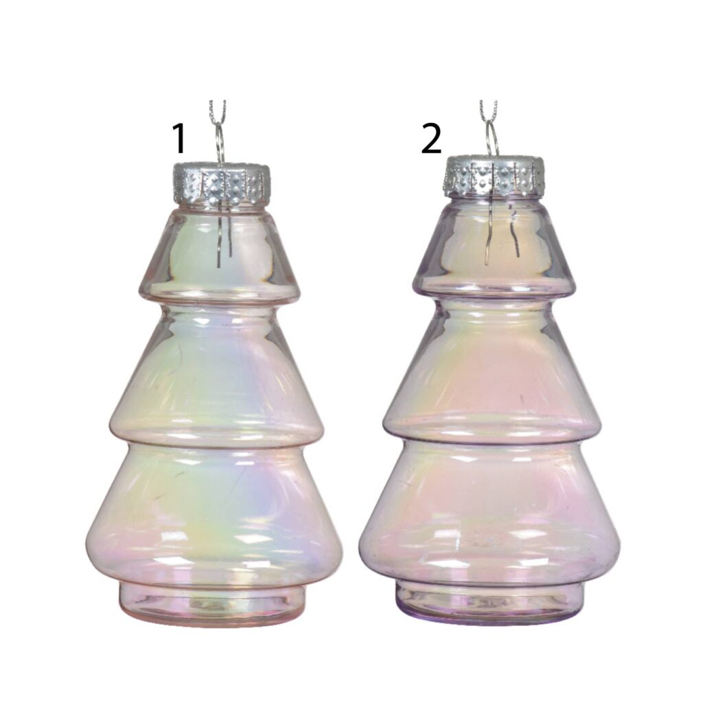 Pendaglio albero trasparente 12 cm